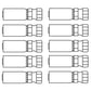 FFX-08-08 Universal 10-Pack Female Swivel Straight Short Crimp Fittings