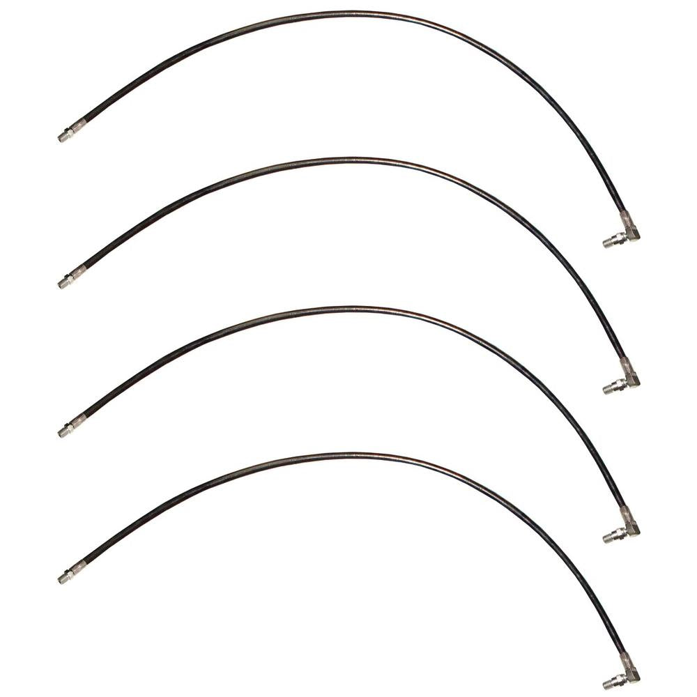 (4) 45" Snow Plow Hydraulic Pressure Hoses w/ 90° Swivel for Meyer Diamond 21856