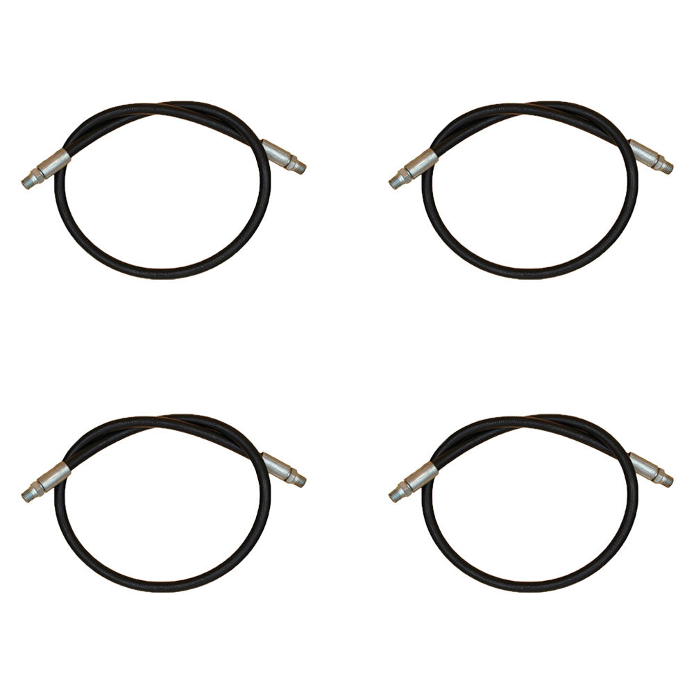 Set of (4) 1/4" x 38" High-Pressure Hydraulic Hoses fits Western Snow Plows