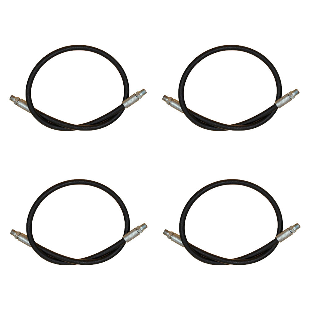 Set of (4) 1/4" x 38" High-Pressure Hydraulic Hoses fits Western Snow Plows
