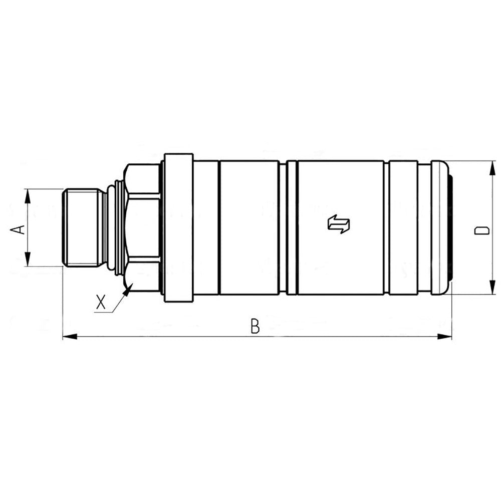 Female Coupler Fits Kubota Replaces 3Y205-82030