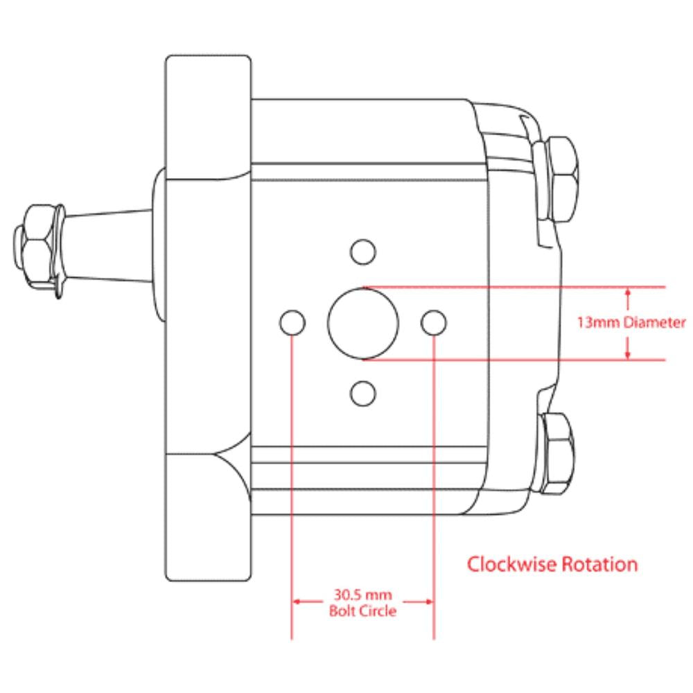 Hydraulic Pump Fits Long Replaces TX11830-CLOCKWISE