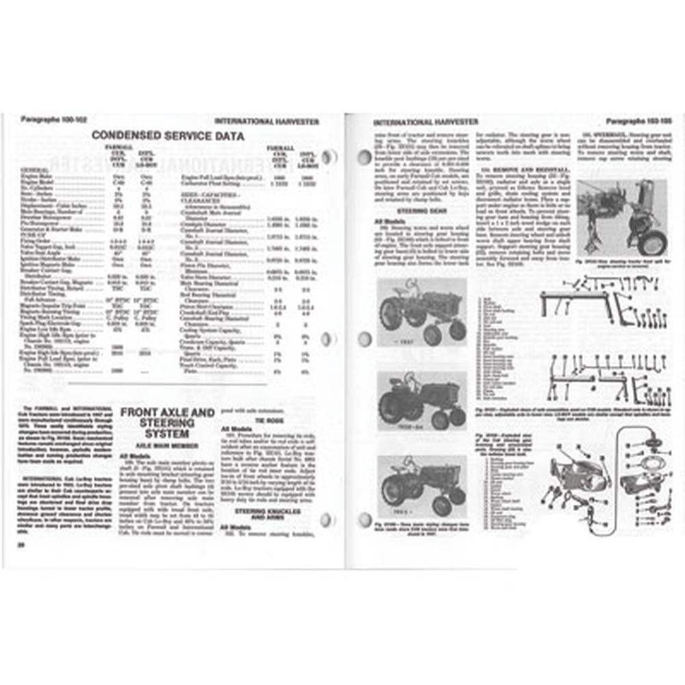 I&T Shop Service Repair Manual IH-50 Fits FARMALL Fits Cub LoBoy 185 184 154