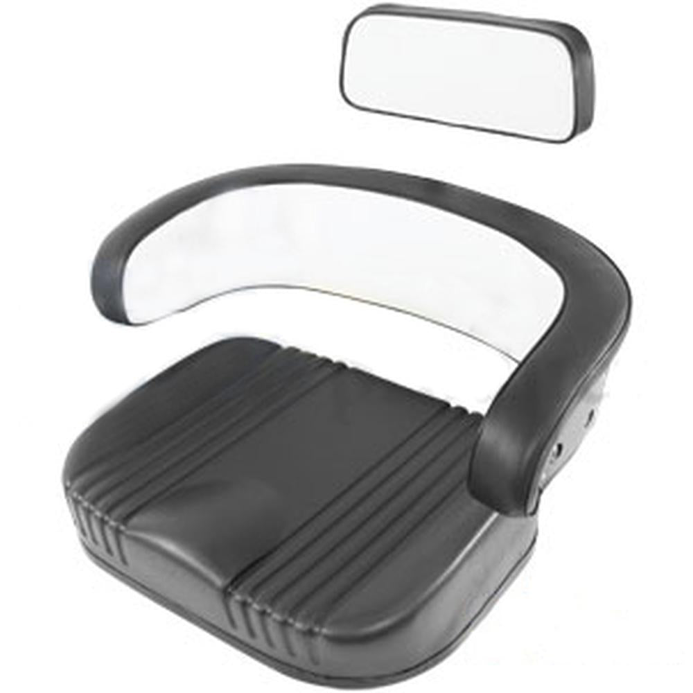 Seat Cushion Set - 3-Piece Set Vinyl Black/White