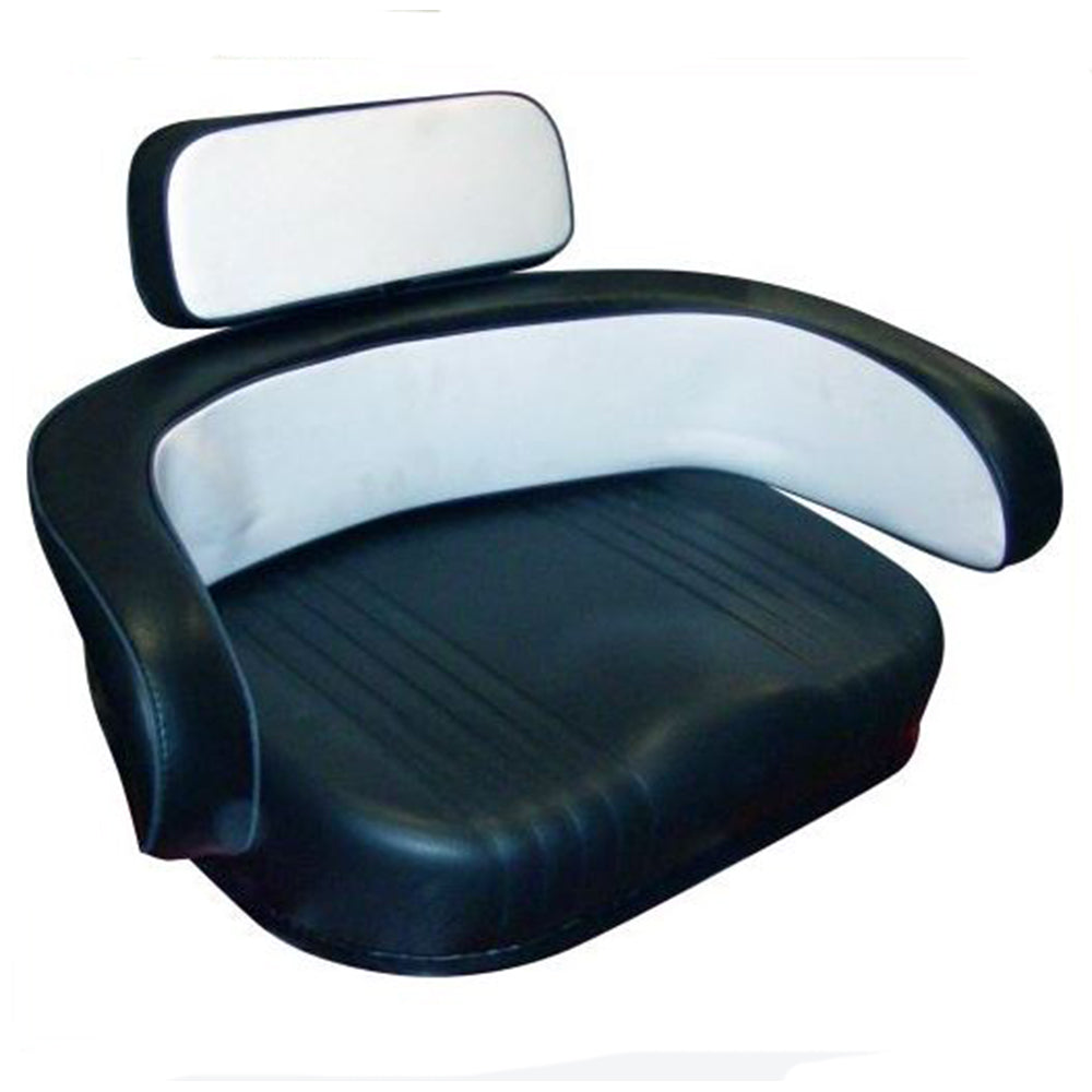 Seat Cushion Set - 3-Piece Set Vinyl Black/White