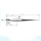 Straight 600mm SHW Hay Bale Spear M20 x 1.5" w/ Nut 1500 lb. Capacity