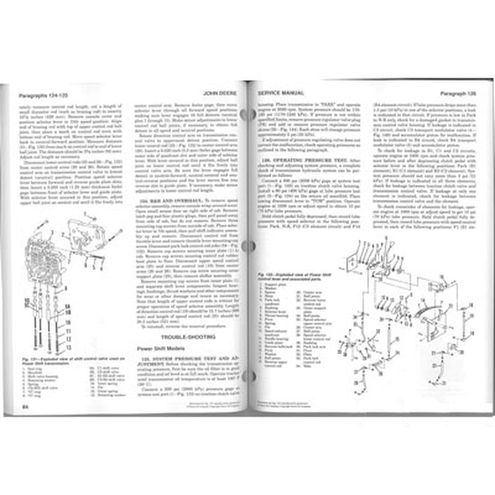 Shop Manual Fits 4055 4255 4455 4555 4755 4955 IT Fits JD60 JD-60 Fits JD60