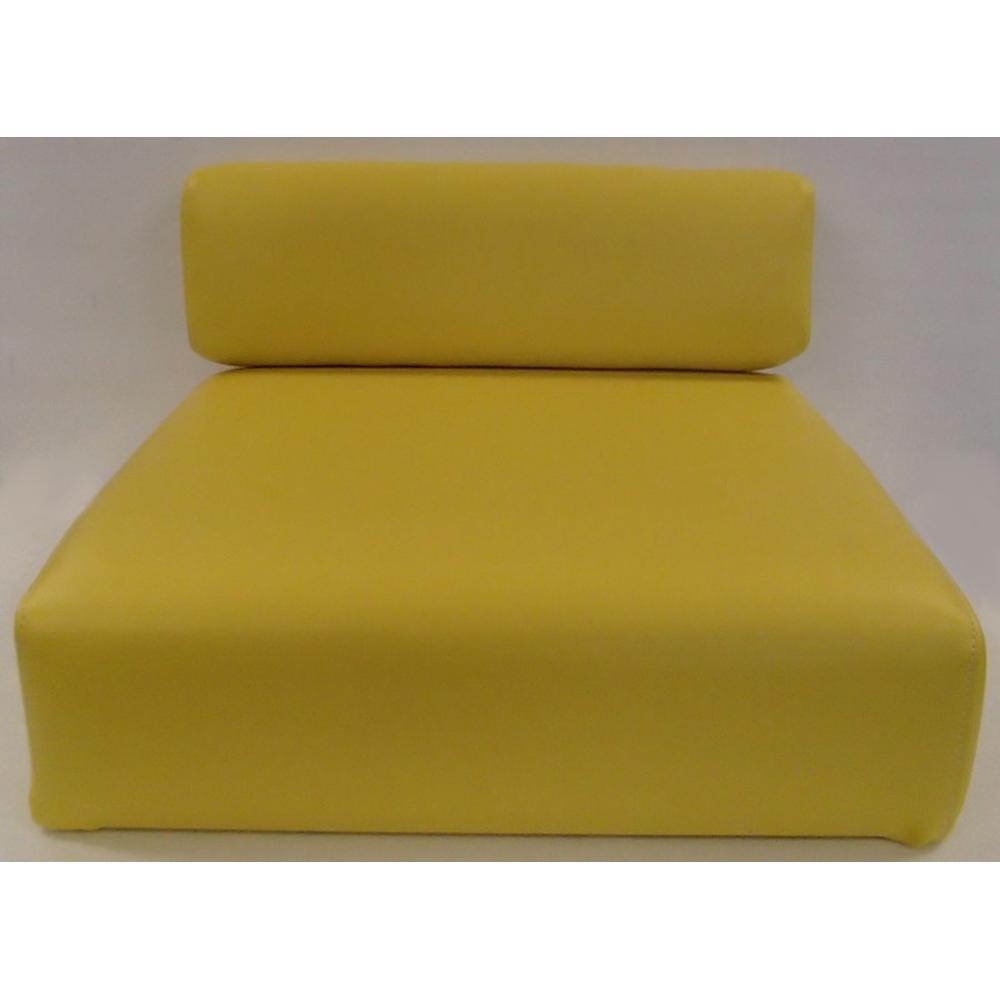 Yellow Backrest & Seat Cushion Set Fits John Deere Replaces YFR3YEL
