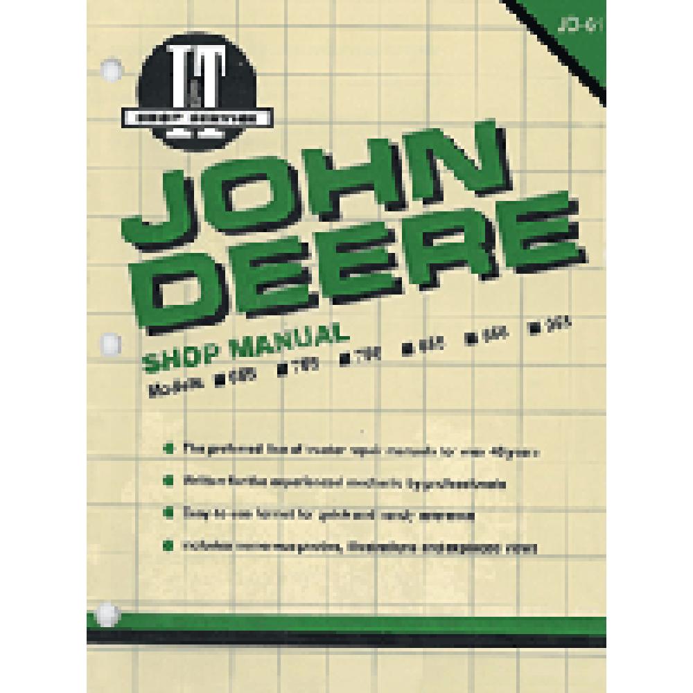 Shop Manual Fits John Deere JD-61