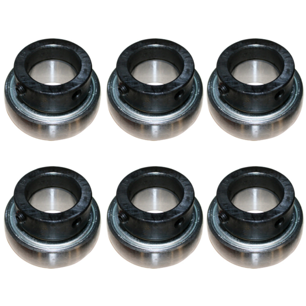 (6) A-RA100RR-I Ball Bearing Cylindrical w/ Collar Non-Relubricatable Fits Case