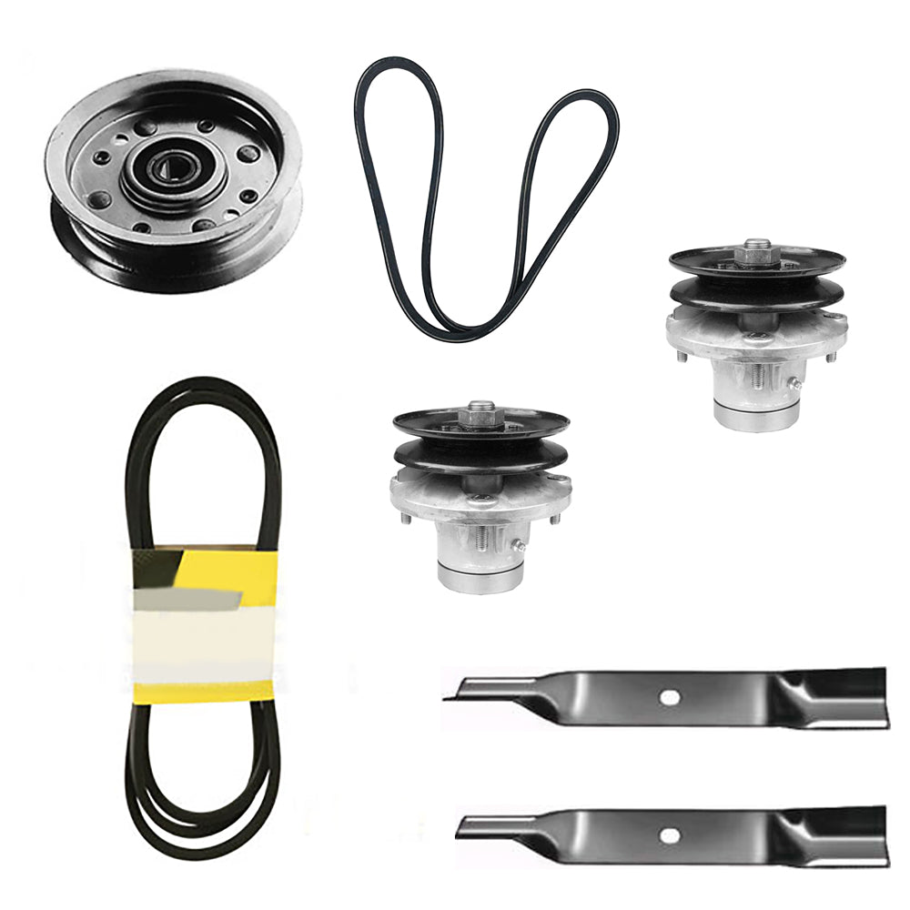 38" Mower Deck Rebuild Kit Fits John Deere LX176 LX178 Blades Spindles Belts 115