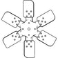 JE8600A 6 Blade Fan Fits Ford New Holland 1801 1811 1821 1841 1871 1881 203