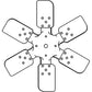 JE8600A 6 Blade Fan Fits Ford New Holland 1801 1811 1821 1841 1871 1881 203