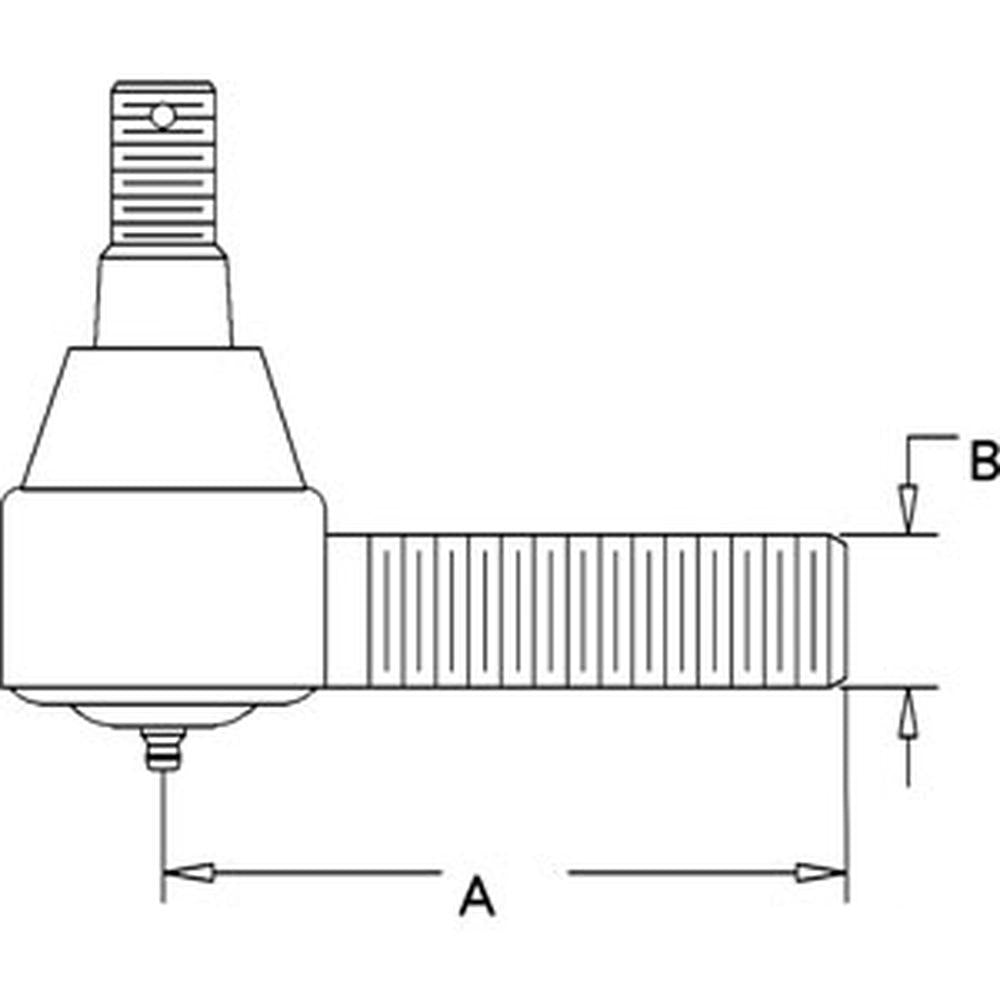 K260250 4WD Tie Rod End Fits Case 480E 480ELL 580-D-SD-SE 585D 586 760 866 1394