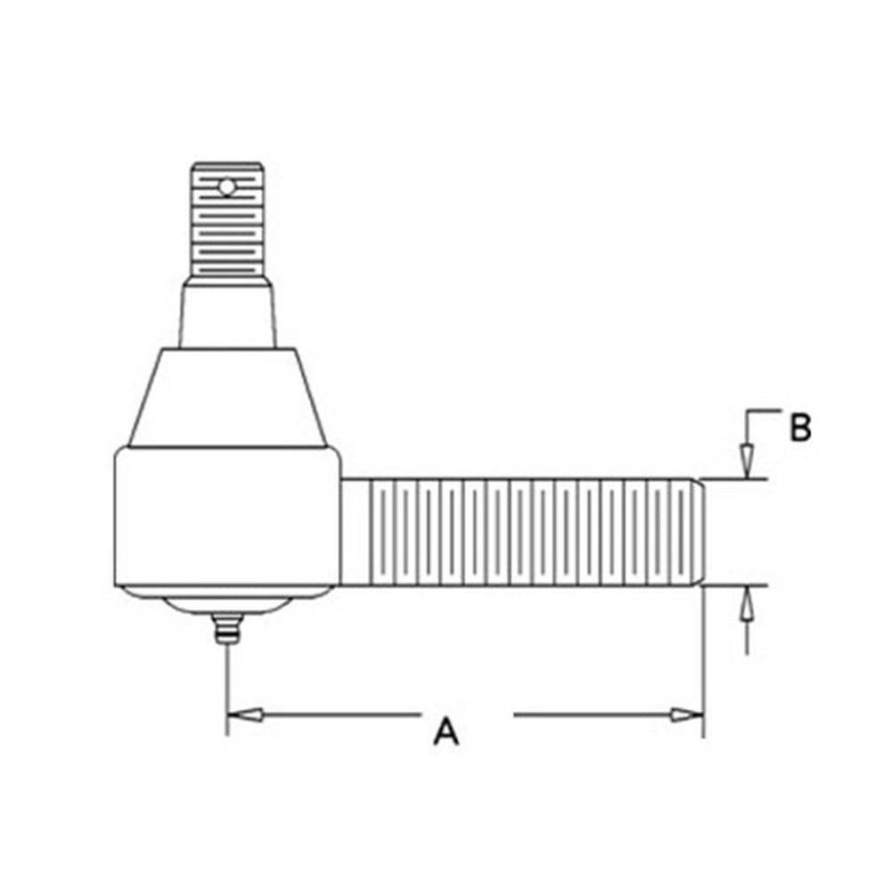 Tie Rod End Fits Case 1394 1494 1594 1690 480E 480LL 580D 580SE 760 860 K260250