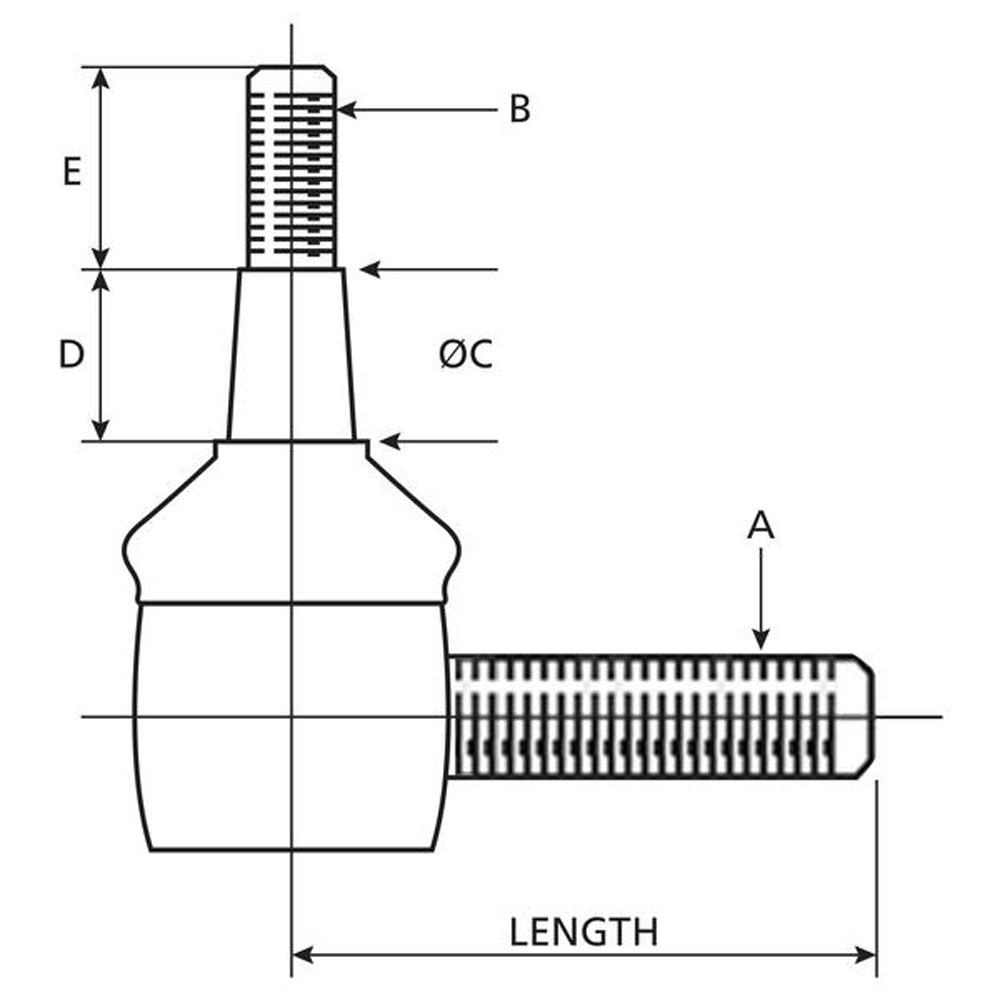 RH Tie Rod End Fits Case/International Harvester Replaces A39119