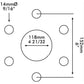 3121425R91 D8NN1007CA Wheel Rim (5.500" x 18") Fits Massey Ferguson 1080 265 275