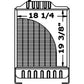 219799 Fits: 1494 Fits Case/IH Tractor Radiator - 19 3/8 x 18 1/4 x 2