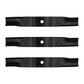 Set of 3 Mower blades to fit Fits Kubota RCK54-23ZG RCK54GR RCK54P-127Z