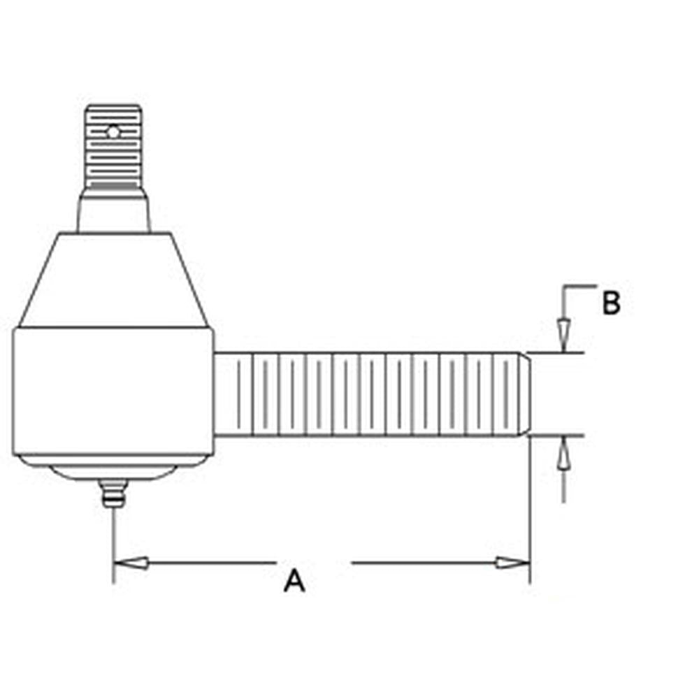 WN-K908071-PEX Tie Rod, Outer Fits David Brown 1200 Selectamaic 1210 1212