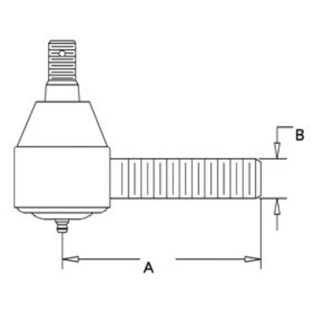 WN-K908071-PEX Tie Rod, Outer Fits David Brown 1200 Selectamaic 1210 1212