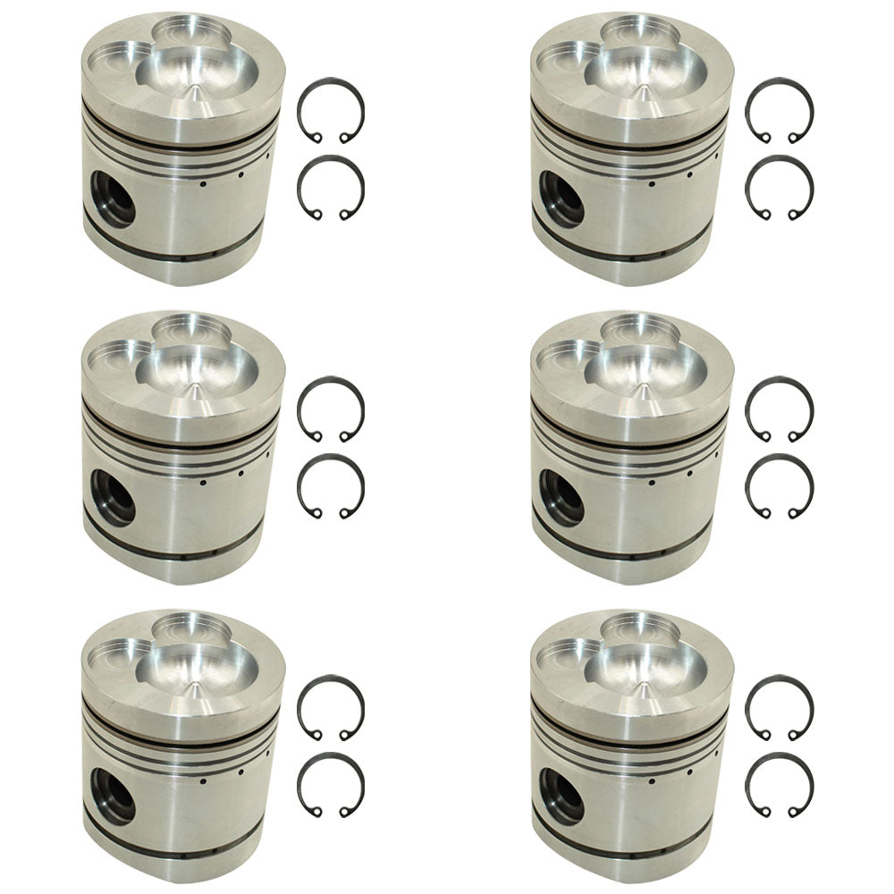 K946354 Six Pistons K206974 Fits David Brown AD6/55 Tractor Engines AD4/55T
