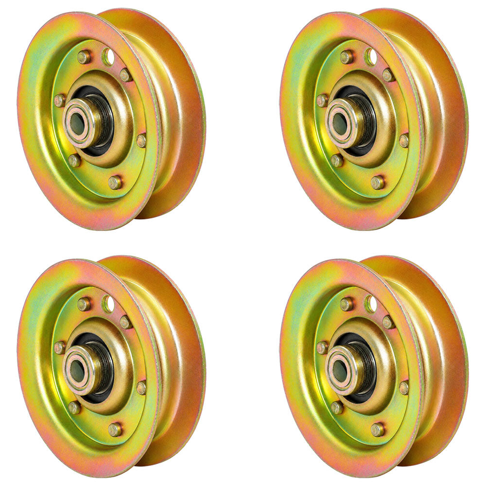Qty 4: Flat Idler Pulleys  Fits Poulan Replaces 104360X