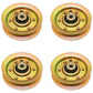Qty 4: Flat Idler Pulleys  Fits John Deere Replaces AM103287
