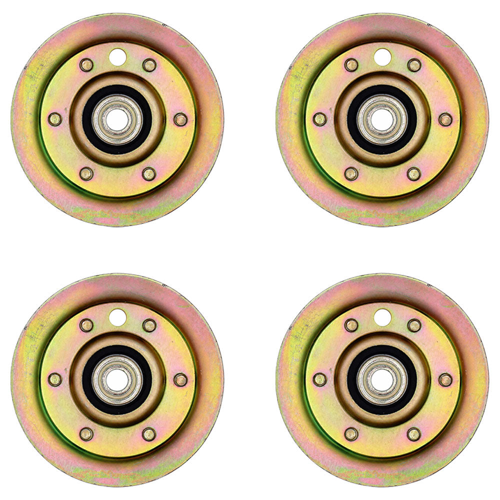 (4) Idler Pulleys Fits Husqvarna Fits Poulan 42" Decks 532131494 532173438