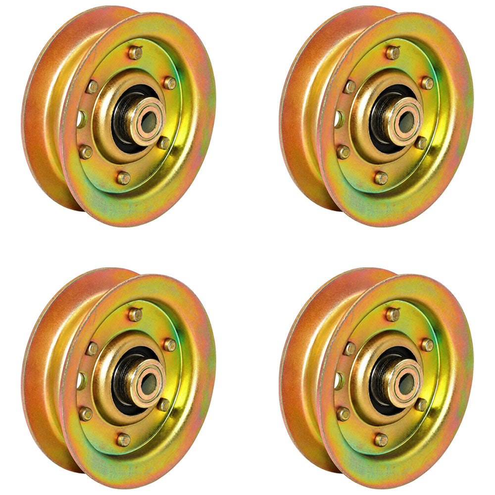 Qty 4: Flat Idler Pulleys  Fits Murray Replaces 104360X