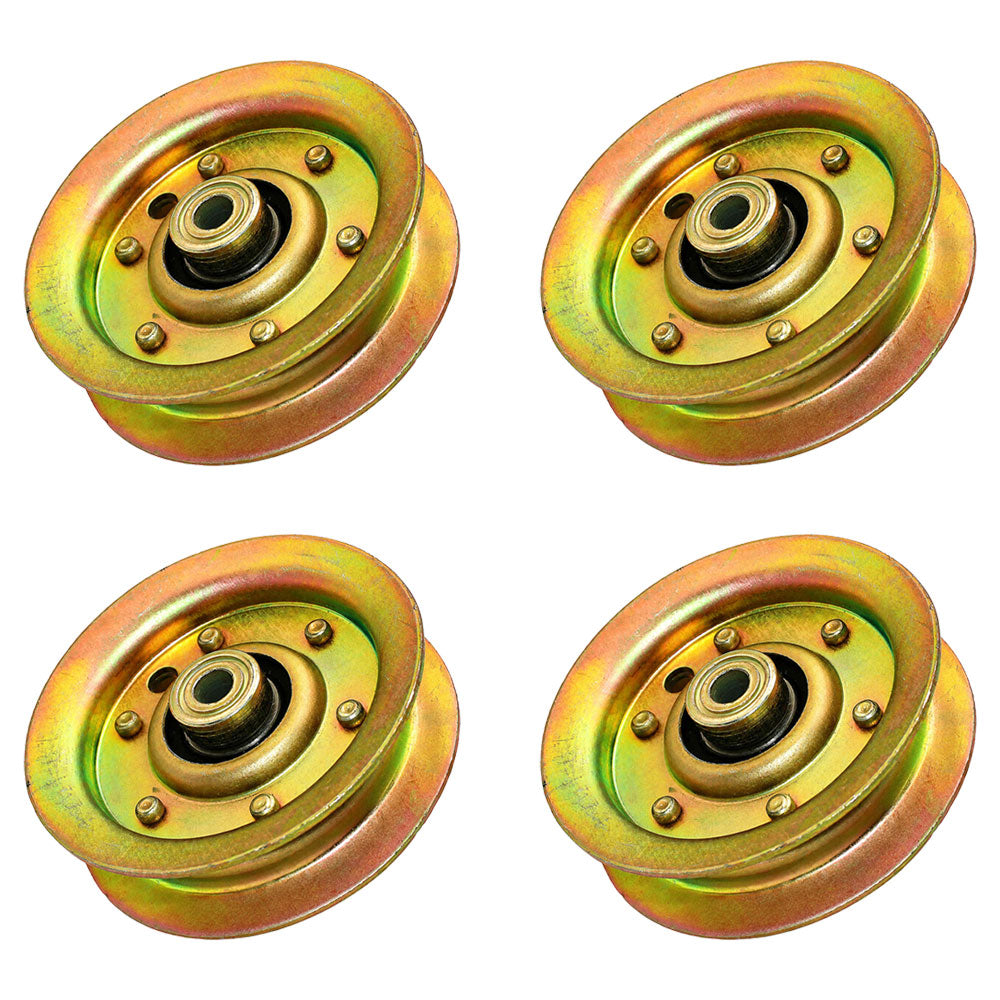 Qty 4: Flat Idler Pulleys  Fits Husqvarna Replaces 532 13 14-94