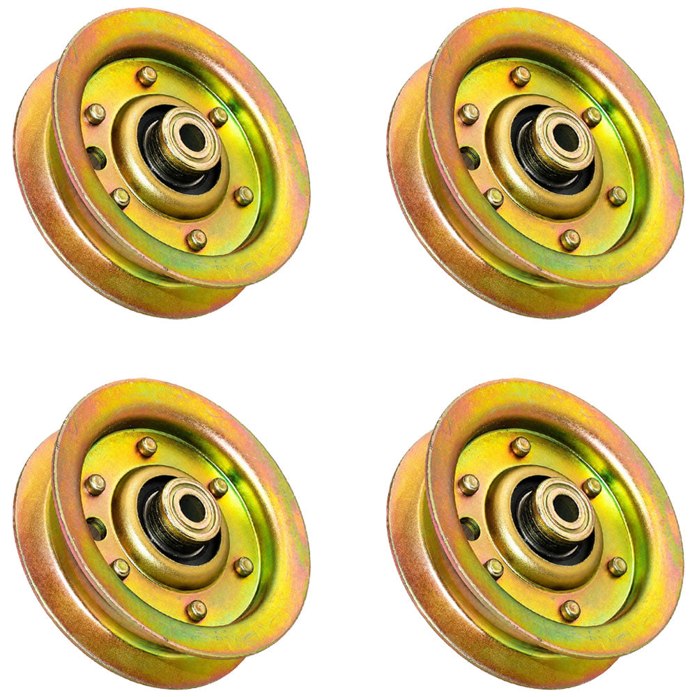 Qty 4: Flat Idler Pulleys  Fits AYP Replaces 104360X