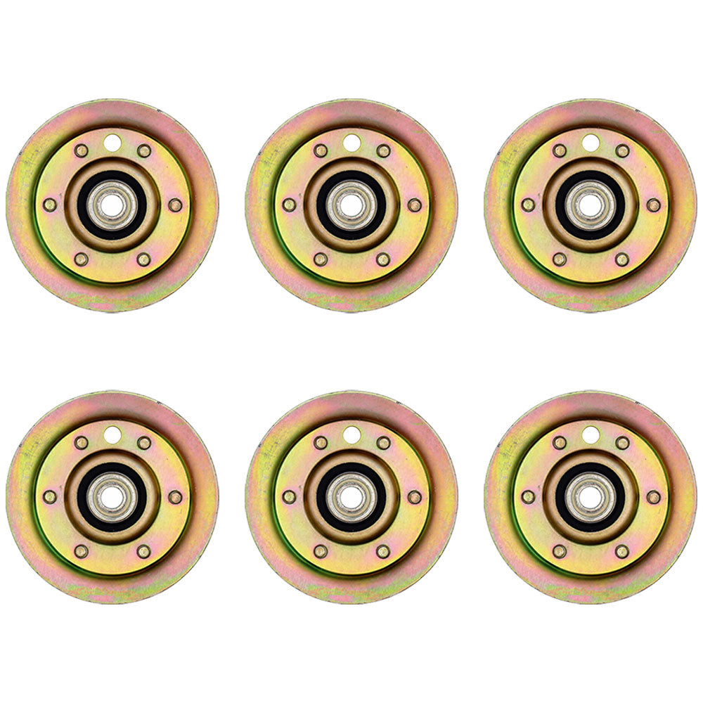 Qty 6: Flat Idler Pulleys  Fits Husqvarna Replaces 532 13 14-94