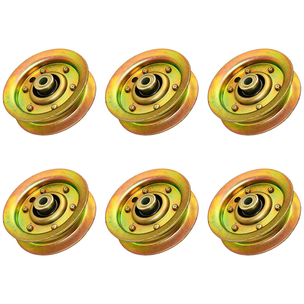 Qty 6: Flat Idler Pulleys  Fits Husqvarna Replaces 532 13 14-94