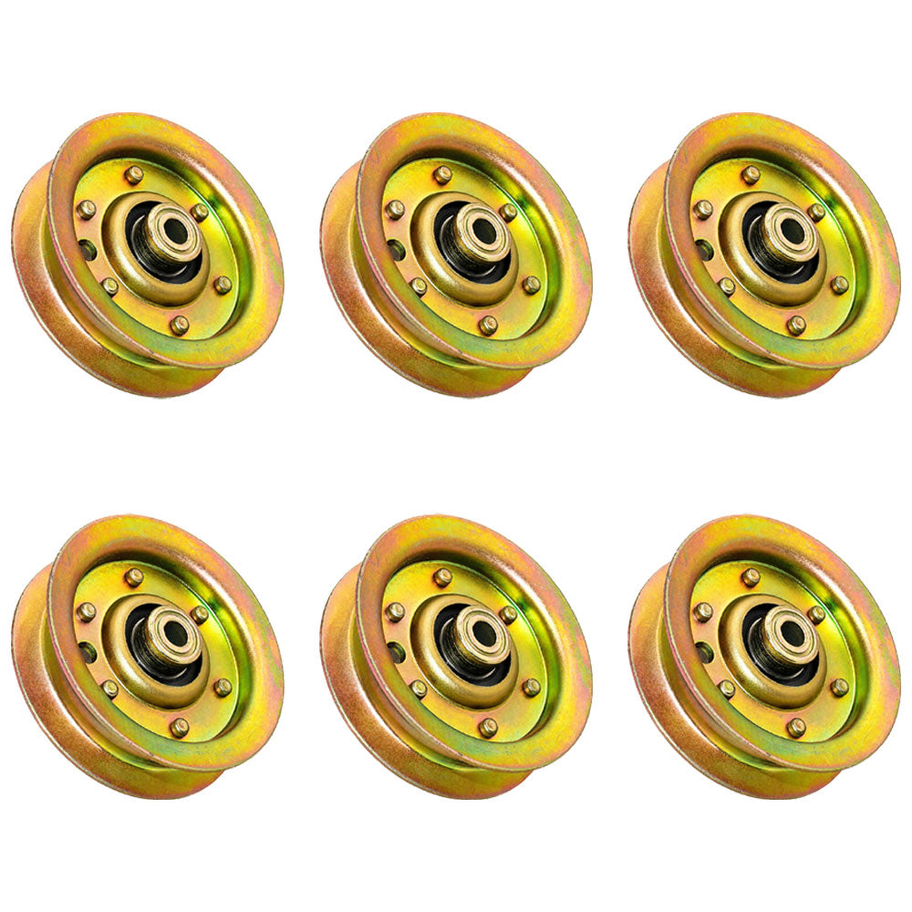 Qty 6: Flat Idler Pulleys  Fits Murray Replaces 104360X