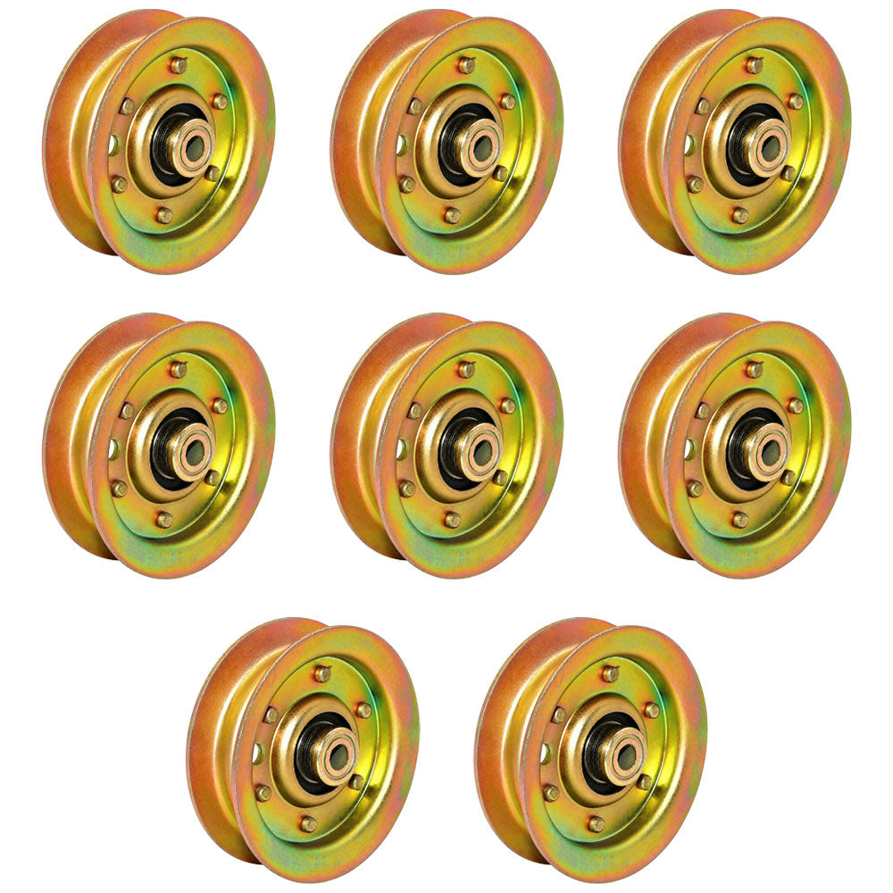 Qty 8: Flat Idler Pulleys  Fits Husqvarna Replaces 532 13 14-94