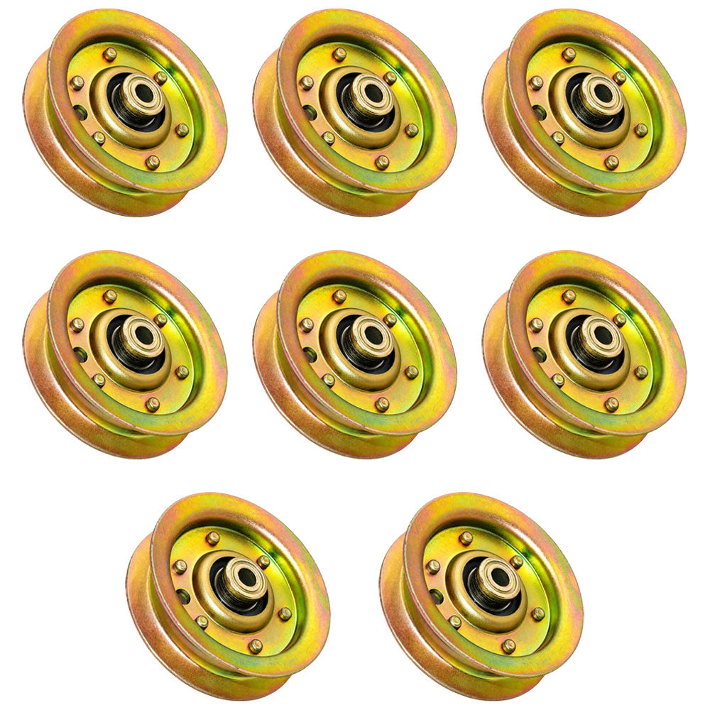 Qty 8: Flat Idler Pulleys  Fits Husqvarna Replaces 532 13 14-94