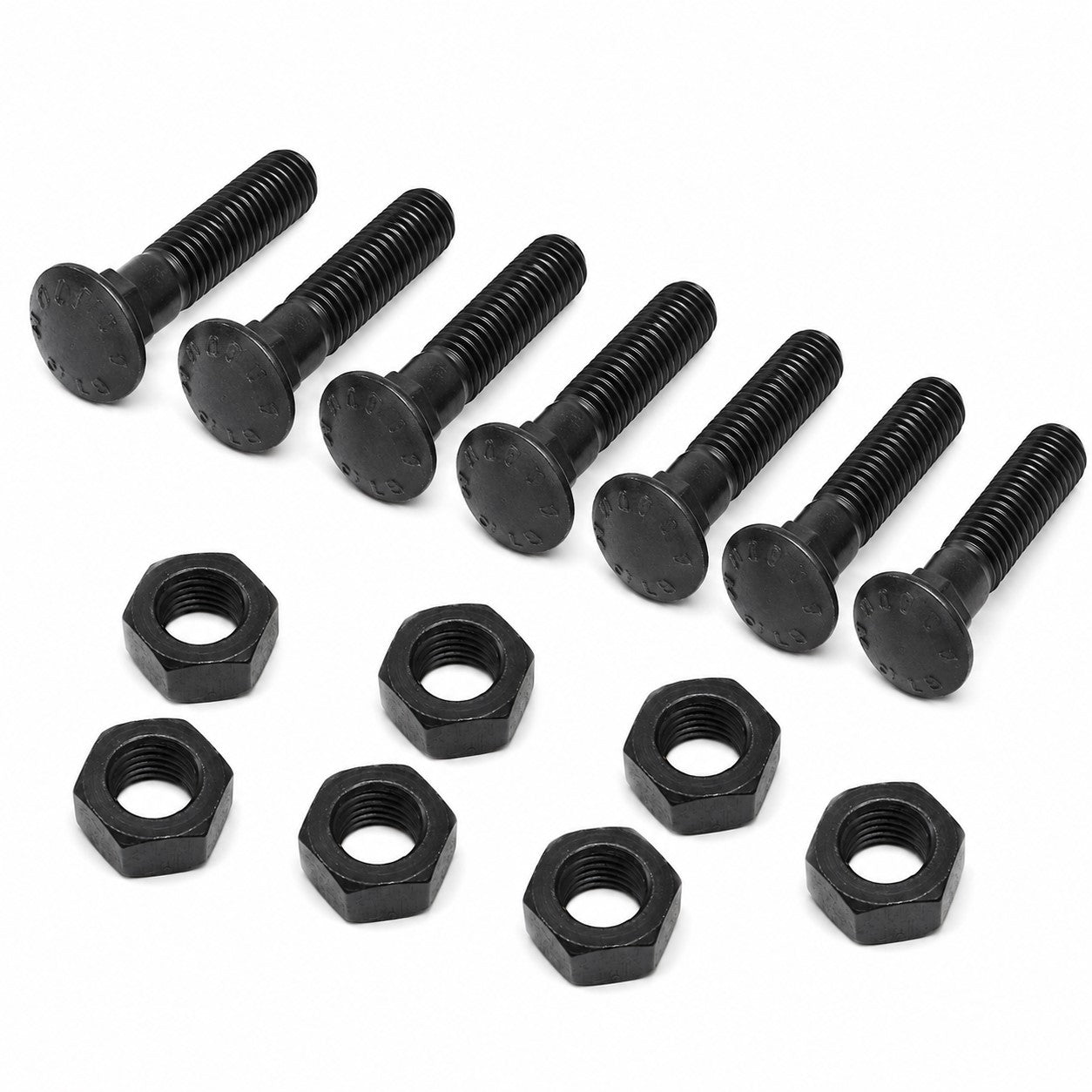 7 - Plow Bolt and Nut for Blades / Cutting Edges - 3/4-10x3 - Grade 8, Dome Head
