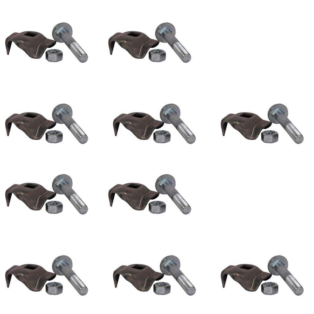 100 pack Hay Rake Teeth Hold Down Clips Fits New Holland 256 258 56 55 57 259