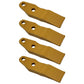 Qty 4: Skid Steer Unitooth	w/ Hardware
 Fits Caterpillar Replaces 132-4720