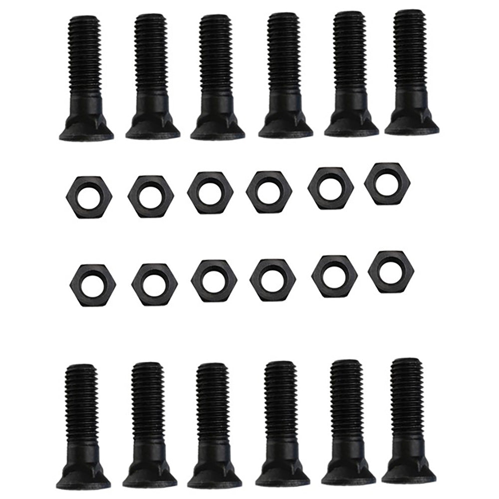 12 - Plow Bolt & Nut for Blades/ Cutting Edge, 5/8-11x2 1/4 - Grade 8, Dome Head
