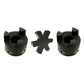 1/2" to 5/8" L095 Flexible 3-Piece L-Jaw Coupling Coupler Set & Rubber Spider