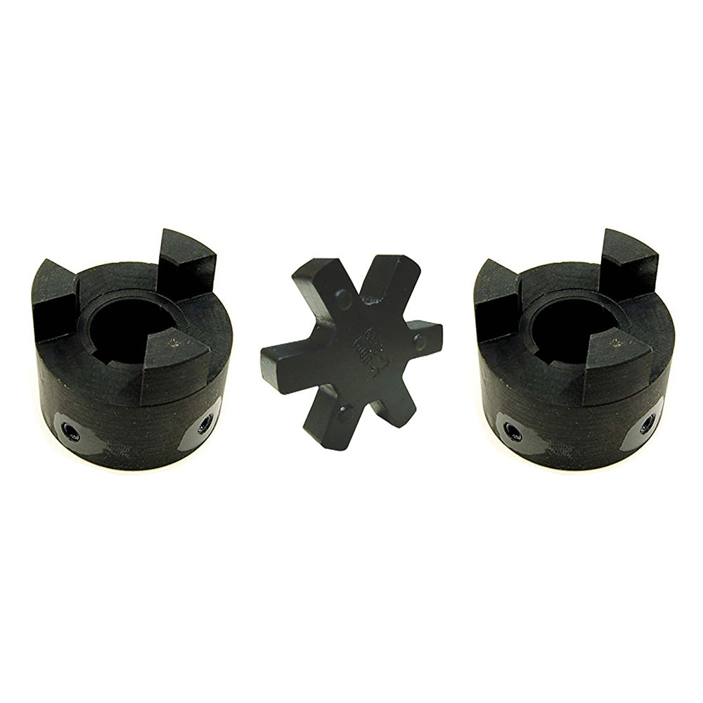 1/2" to 5/8" L095 Flexible 3-Piece L-Jaw Coupling Coupler Set & Rubber Spider