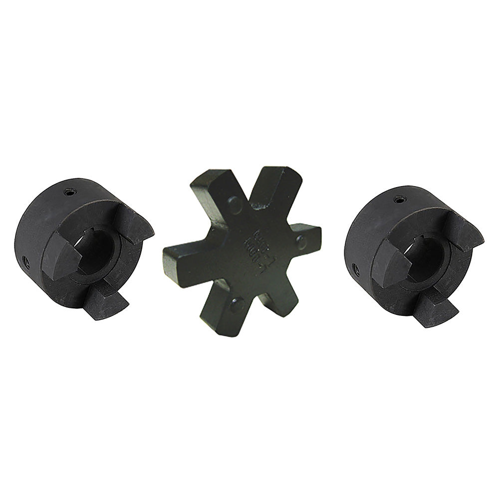 1" L095 Flexible 3-Piece L-Jaw Coupling Set & Buna-N NBR Rubber Spider L095NBR