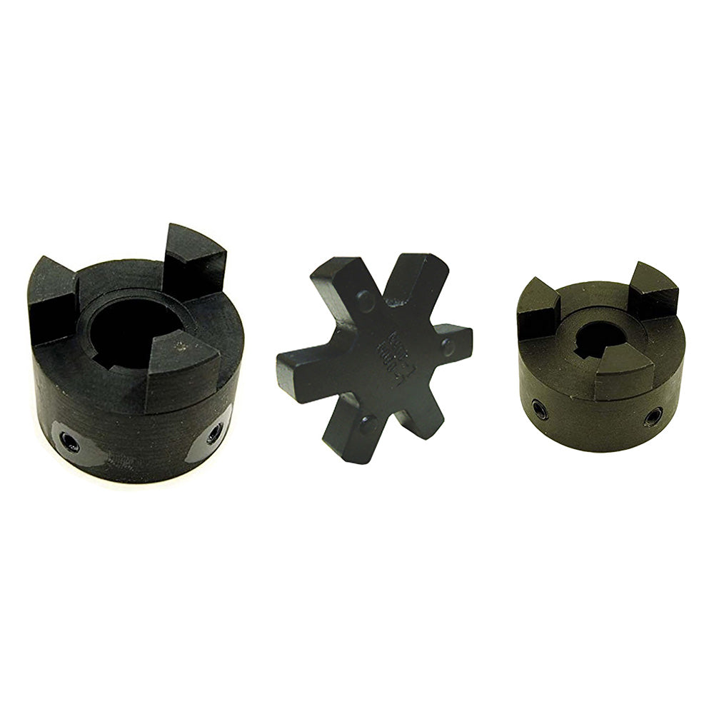 3/4" to 1-1/8" L095 Flexible 3-Piece L-Jaw Coupling Coupler Set w/ Rubber Spider