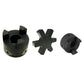 5/8" to 1" L095 Flexible 3-Piece L-Jaw Coupling Coupler Set & Rubber Spider