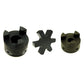 L095 5/8 X 1-1/8 Flexible 3-Piece L-Jaw Coupling Set w/ Buna-N NBR Rubber Spider