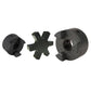 7/8" to 1" L095 Flexible 3-Piece L-Jaw Coupling Coupler Set with Rubber Spider