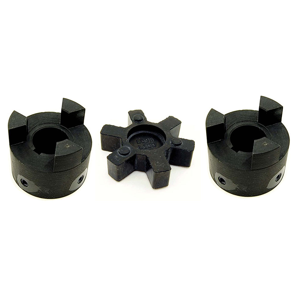 Replacement L100 L-Jaw Coupler Set (2) L-Jaw Couplers 1/2" Bore & 3/16" Keyway