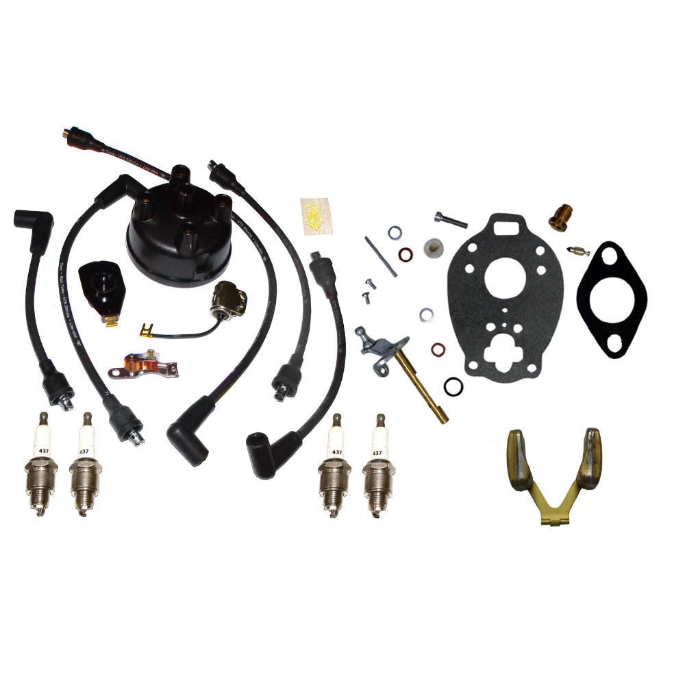 Ignition Tune Up & Carb Kit Fits Ford 9N 2N 8N Tractor Front Mount Distributor